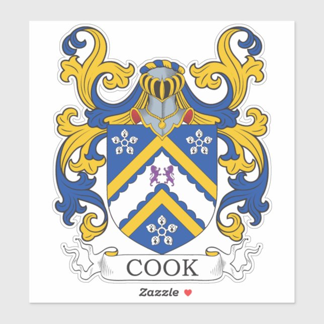 Cook Coat of Arms Sticker (Sheet)