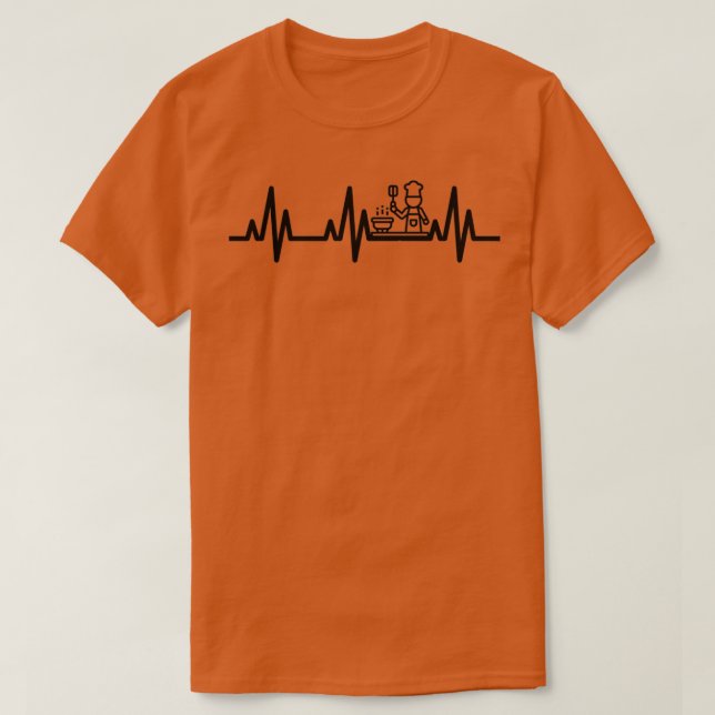 COOK COOK HEARTBEAT EKG GIFT  T-Shirt (Design Front)