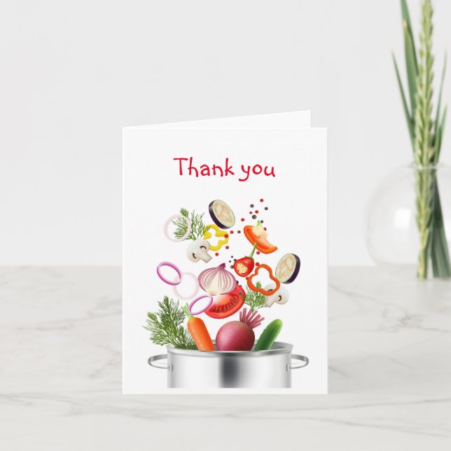 Cook Cooking Baking Food Kitchen Thank you Card (Front)