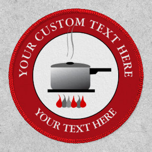 Cook Cooking Custom Text Logo Icon  Patch