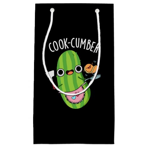 Cook_cumber Funny Cucumber Pun Dark BG Small Gift Bag
