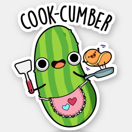 Cook_cumber Funny Cucumber Pun  Sticker