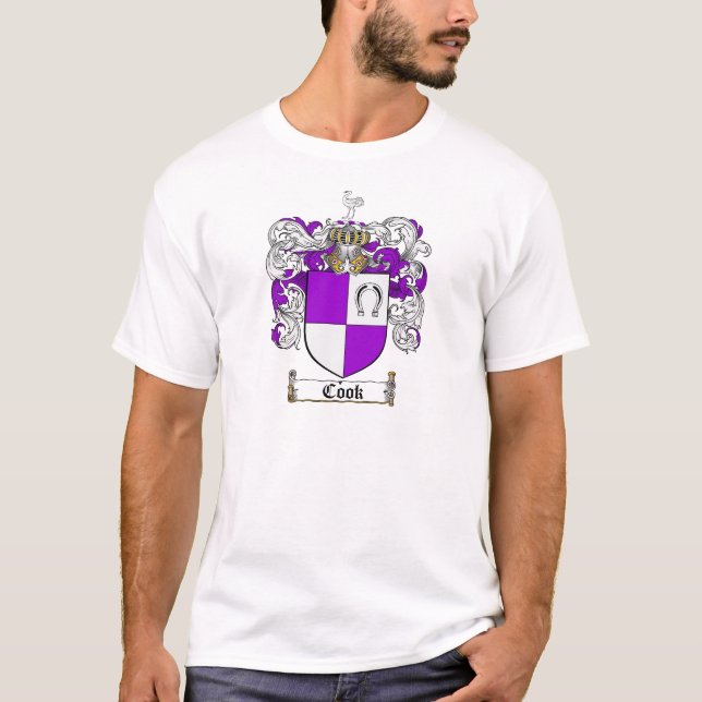COOK FAMILY CREST -  COOK COAT OF ARMS T-Shirt (Front)