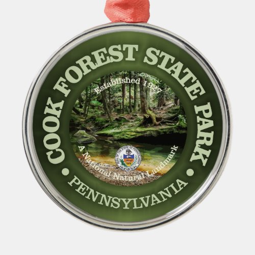 Cook Forest SP Metal Ornament