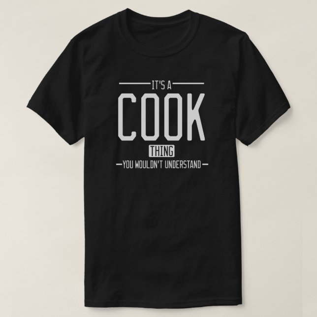 Cook funny surname funny family T-Shirt (Design Front)