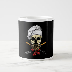 Cook Grill Master Chef Skull Face Halloween Gift Giant Coffee Mug