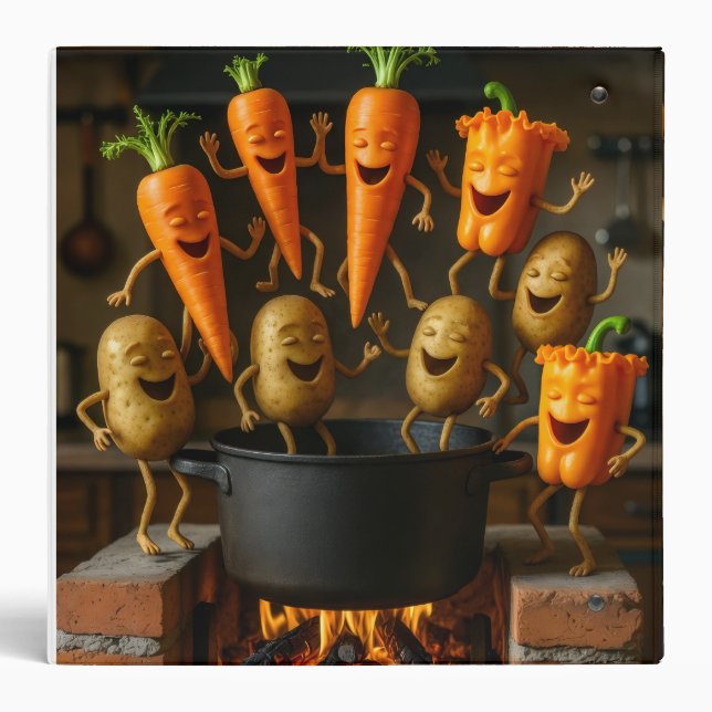 cook happy vegetables 3 ring binder (Back)