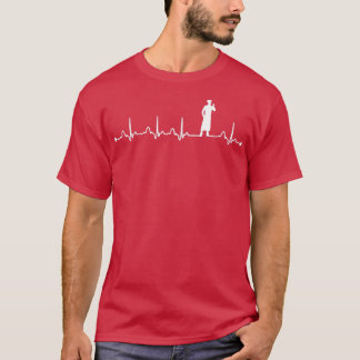 Cook Heartbeat EKG PulseProud American Cook  T-Shirt