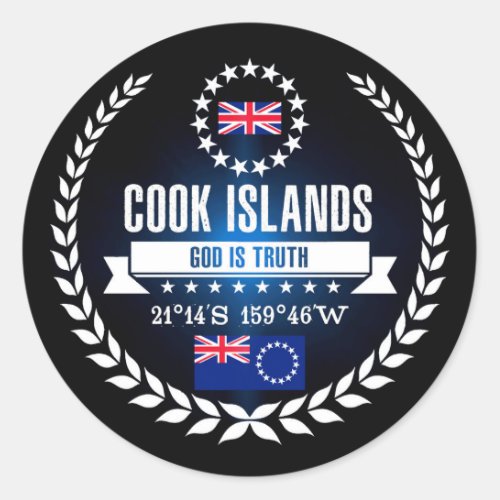 Cook Islands Classic Round Sticker