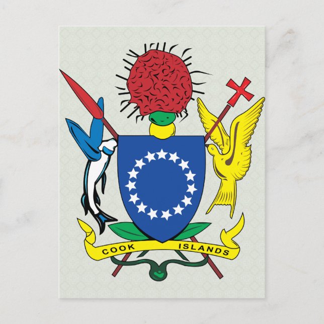 Cook Islands Coat of Arms detail Postcard (Front)