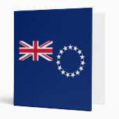 Cook Islands Flag 3 Ring Binder (Front/Inside)