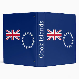 Cook Islands Flag 3 Ring Binder