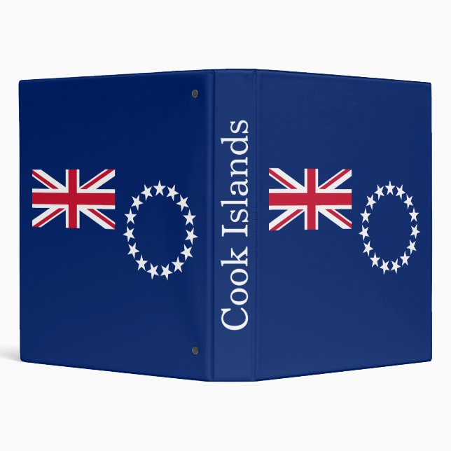 Cook Islands Flag 3 Ring Binder (Background)