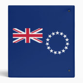 Cook Islands Flag 3 Ring Binder (Back)
