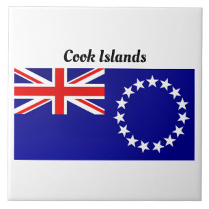 Cook Islands Flag Ceramic Tile