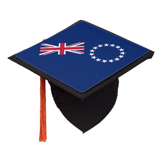 Cook Islands Flag Graduation Cap Topper (Angled)