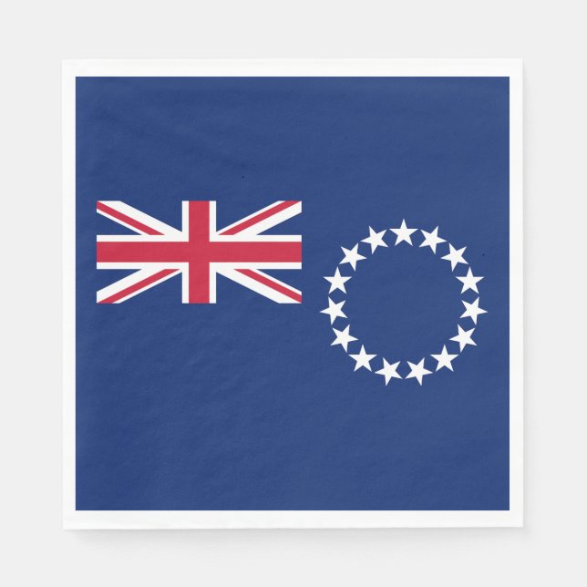 Cook Islands Flag Napkins (Front)