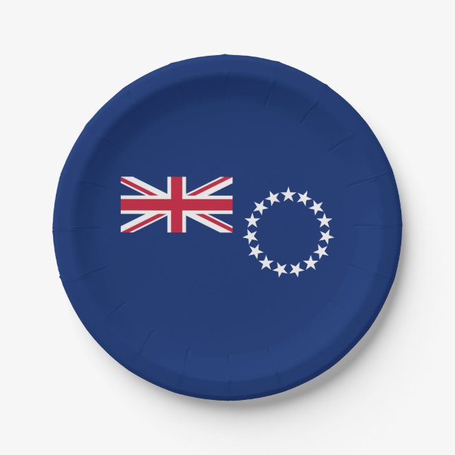 Cook Islands Flag Paper Plates (Front)