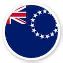 Cook Islands Flag Round Sticker