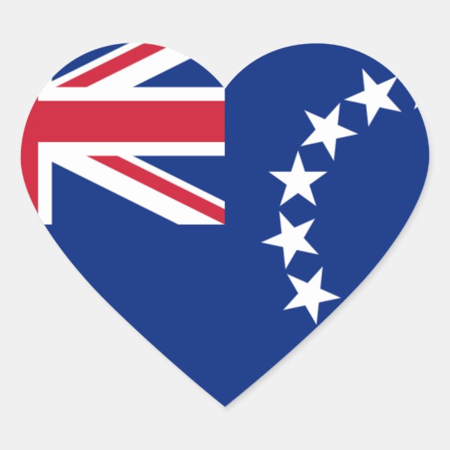 cook islands heart sticker (Front)