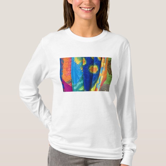 Cook Islands, Rarotonga. Batik cloth Punanga Nui T-Shirt (Front)