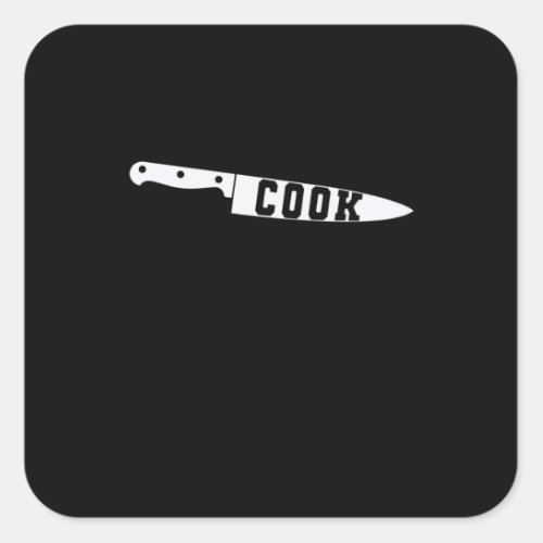 Cook Messer Kochen Essen Kche Koch Square Sticker