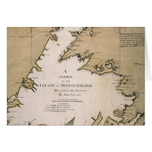 COOK: NEWFOUNDLAND, 1763 CARDS (Front Horizontal)