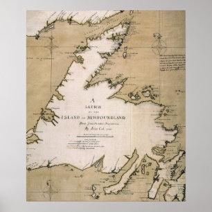 COOK: NEWFOUNDLAND, 1763 POSTER