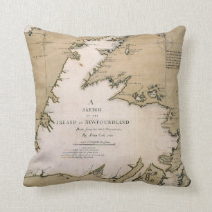 COOK: NEWFOUNDLAND, 1763 THROW PILLOW