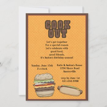 Cook Out Invitation by PixiePrints at Zazzle