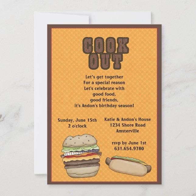 Cook Out Invitation (Front)