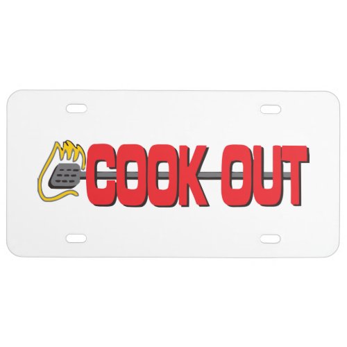 Cook Out restaurant License Plate