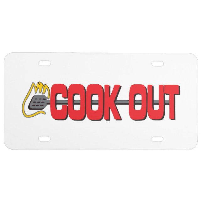 Cook Out (restaurant) License Plate (Front)