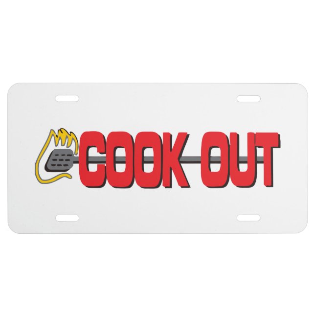 Cook Out (restaurant) License Plate (Front)