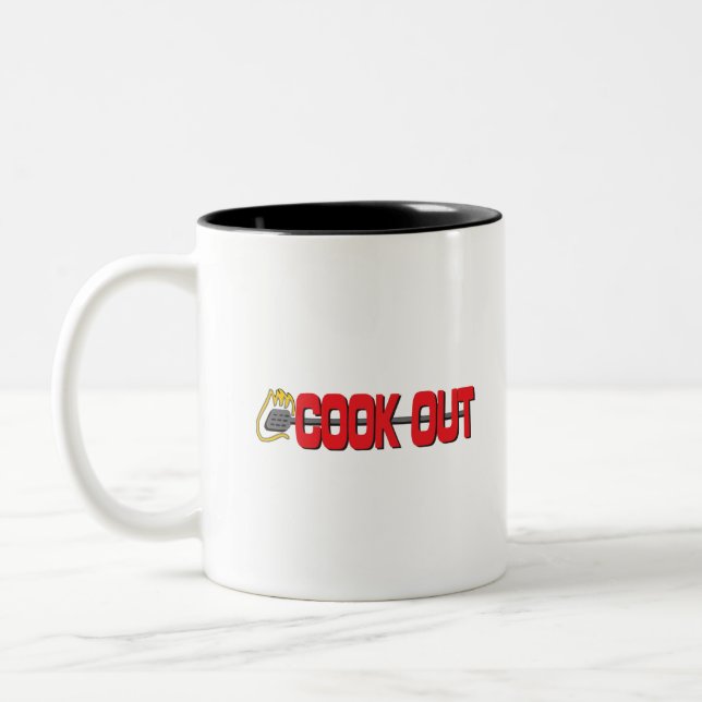 Cook Out (restaurant) Two-Tone Coffee Mug (Left)