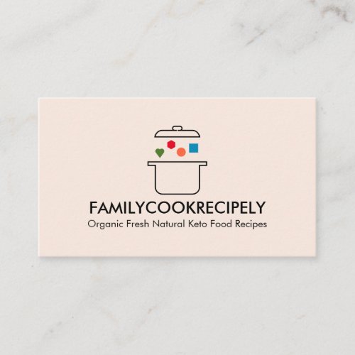 Cook pot geometric food inside keto business card