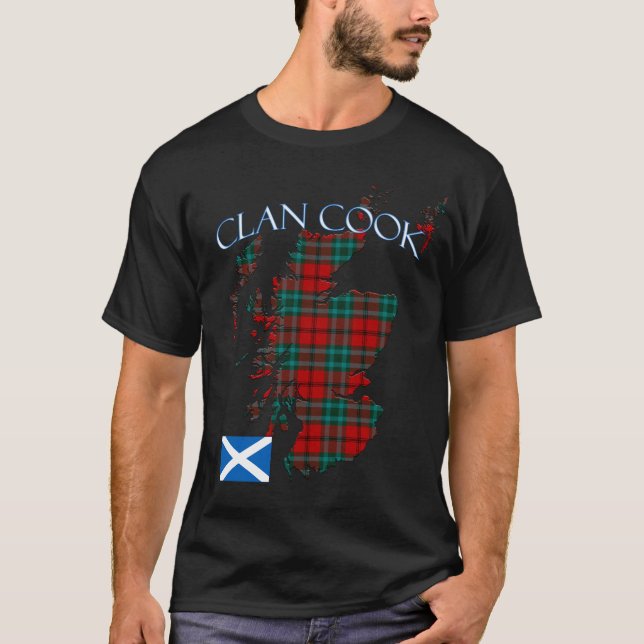 Cook Scottish Clan Tartan Scotland T-Shirt (Front)