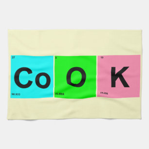 Cook Squares Periodic Table Design of Elements Kitchen Towel