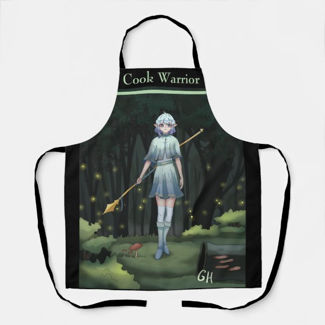 Cook warrior, anime, gameart apron (Front)