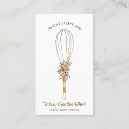 Cook Whisk logo pastry boho Business Card