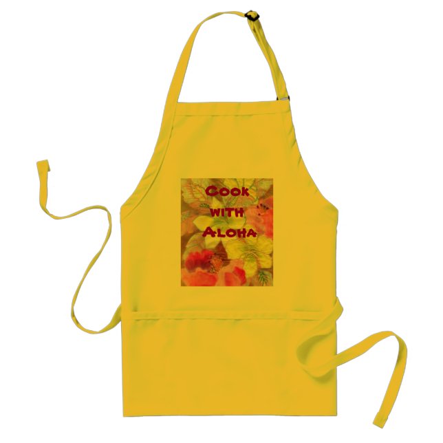 Cook with Aloha Adult Apron (Front)