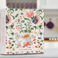 Cookbook | Blooming Floral Pattern Vintage Style