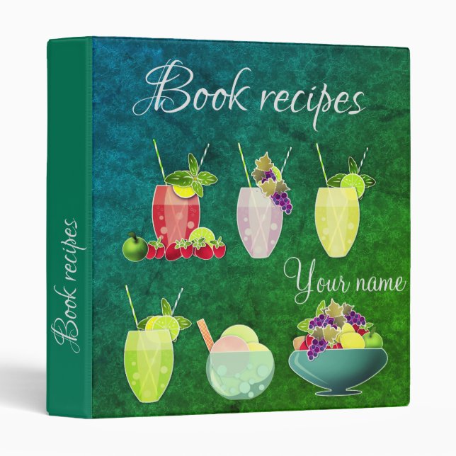 Cookbook, book recipes 3 ring binder (Front/Spine)