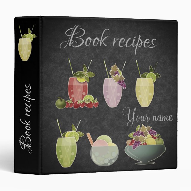 Cookbook, book recipes 3 ring binder (Front/Spine)