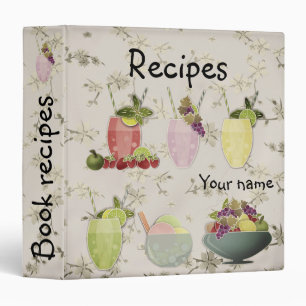 Cookbook, book recipes 3 ring binder