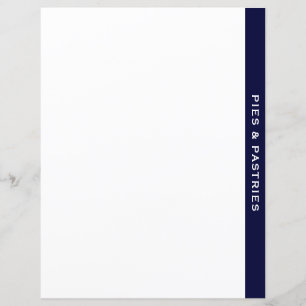 Cookbook Divider   Navy & White   Pie & Pastry