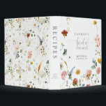 Cookbook Elegant Watercolor Flowers Shower Recipe 3 Ring Binder<br><div class="desc">Organize your favorite recipes with style using our "Cookbook Elegant Watercolor Flowers Shower Recipe 3-Ring Binder." This beautifully crafted binder features a cover adorned with elegant watercolor flowers, offering a soft and inviting aesthetic that makes it a lovely addition to any kitchen or bookshelf. The design combines lush floral patterns...</div>