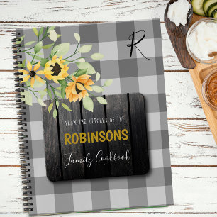 Cookbook farmhouse kitchen recipes organizer notebook
