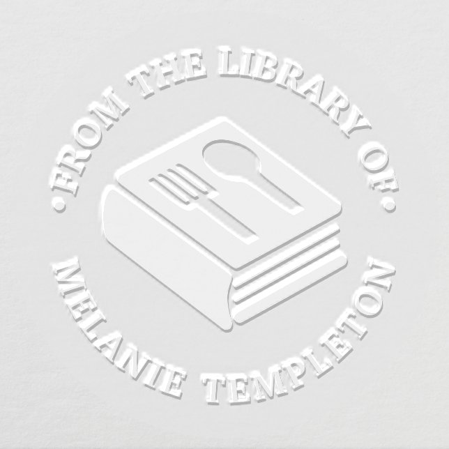 Cookbook “From the library of” Book Name Embosser (Design)