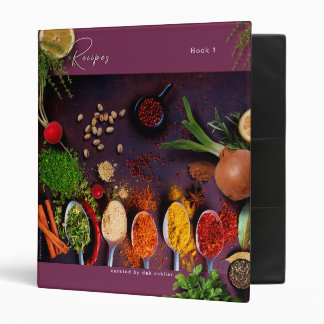 Cookbook & Recipes Book 1.  Ring Binder